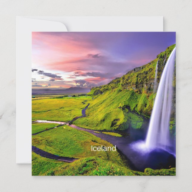 Carte Seljalandfoss, Iceland (Devant)