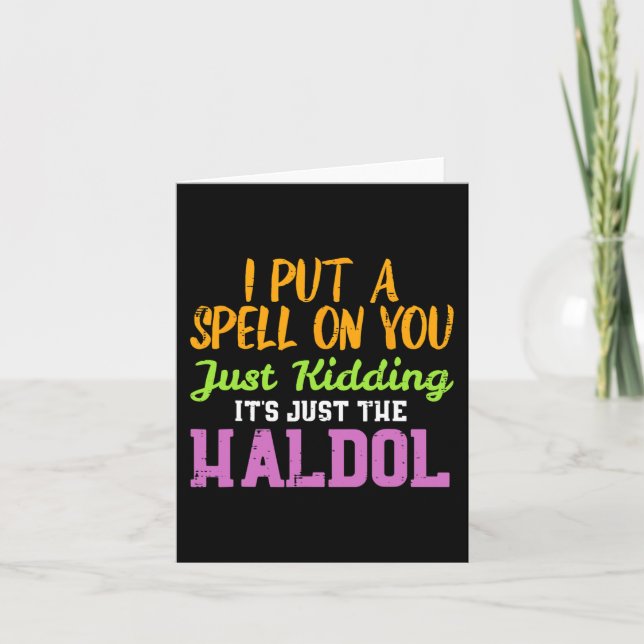 Carte Sell Just Kidding Haldol Funny Nurse Halloween RN (Devant)