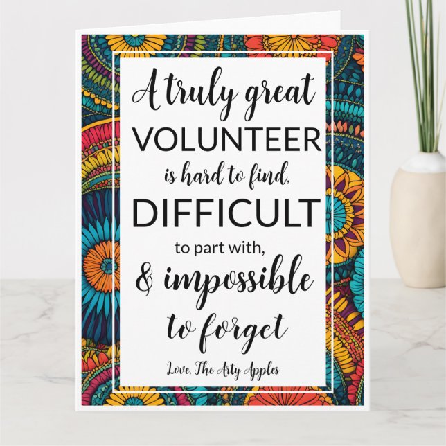 Carte semaine d'appréciation des bénévoles (Devant)