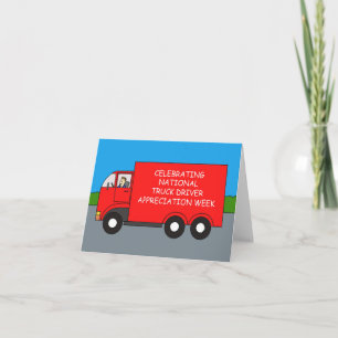 Carte Semaine d'appréciation du conducteur de camion