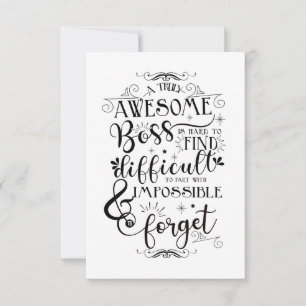 Carte semaine d'appréciation du patron