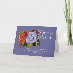 Carte Semaine des infirmières - Plutôt violet fleuri ave