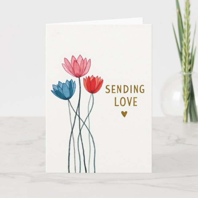 Carte Sending Love Flowers Card (Devant)