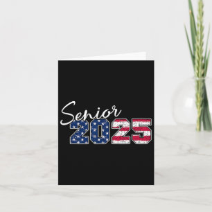 Carte Senior 2025 American Flag Usa Graduation Cl Of 202