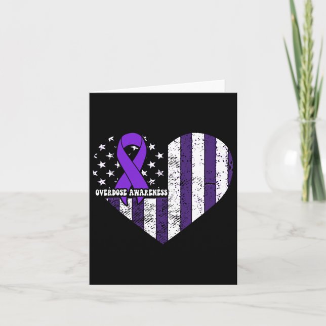 Carte Sensibilisation à la surdose Toxicomanie au ruban  (Devant)