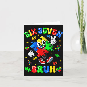 Carte Sensibilisation à l'autisme 67 six sept bruh garço