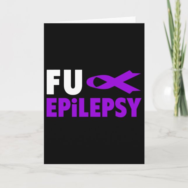 Carte Sensibilisation à l'épilepsie - Purple Ribbon Epil (Devant)