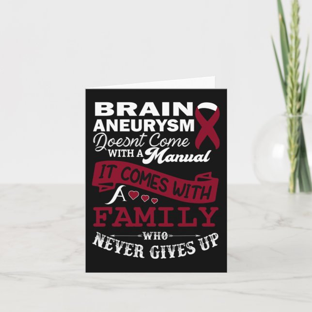 Carte Sensibilisation à l'neurologie cérébrale Burgundy  (Devant)