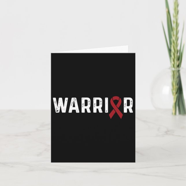 Carte Sensibilisation à l'neurysme Guerrier du Ruban de  (Devant)