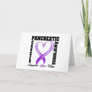 Carte Sensibilisation au cancer du pancréas Ruban cardia
