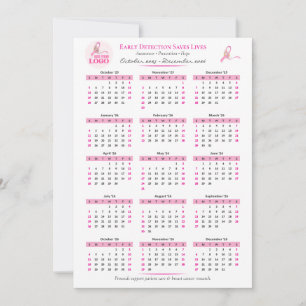 Carte Sensibilisation au cancer du sein Calendrier du ru