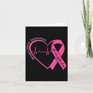Carte Sensibilisation au cancer du sein Coeur Pink Ribbo