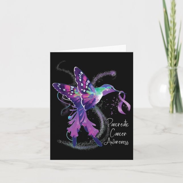 Carte Sensibilisation au cancer pancréatique Colibri pou (Devant)