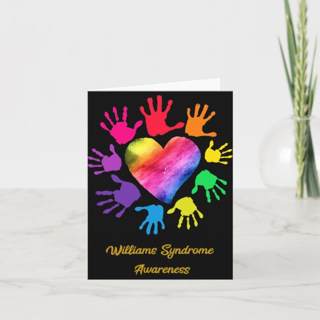 Carte Sensibilisation au syndrome mains Williams Syndrom (Devant)