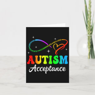 Carte Sensibilisation sur l'autisme Acceptation Symbole