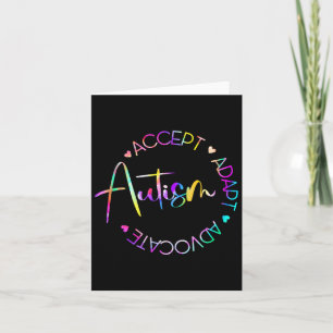 Carte Sensibilisation sur l'autisme Accepter Adapt Advoc