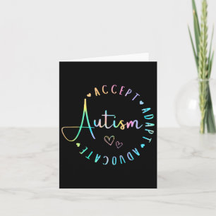 Carte Sensibilisation sur l'autisme Accepter Adapt Advoc