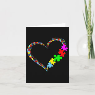 Carte Sensibilisation sur l'autisme Amour Coeur Puzzle P