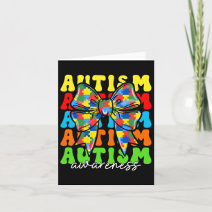 Carte Sensibilisation sur l'autisme Coquette Bow Hommes 