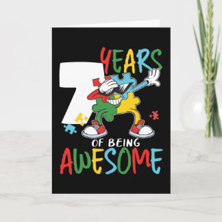 Carte Sensibilisation sur l'autisme D'Anniversaire De 7 