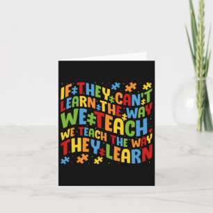 Carte Sensibilisation sur l'autisme Enseignant Puzzle Pi
