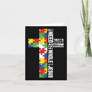 Carte Sensibilisation sur l'autisme Jésus Croix Puzzle C
