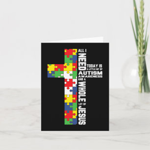 Carte Sensibilisation sur l'autisme Jésus Croix Puzzle C