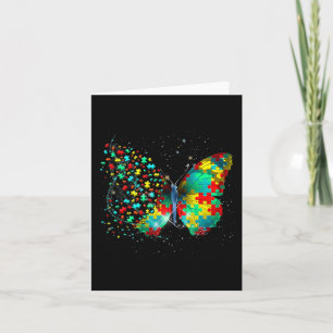 Carte Sensibilisation sur l'autisme Papillon Peace Lover