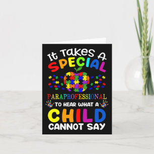 Carte Sensibilisation sur l'autisme Paraprofessionnelle 