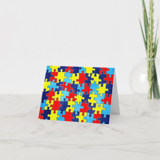 Carte Sensibilisation sur l'autisme-Puzzle par Shirley T (Devant)