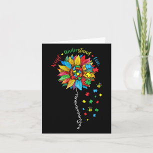 Carte Sensibilisation sur l'autisme Sunflower Accepter C