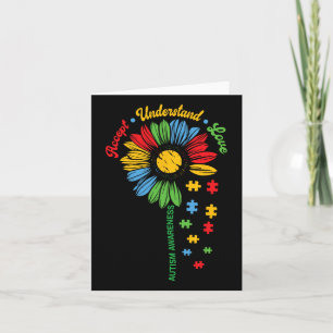 Carte Sensibilisation sur l'autisme Sunflower Aide autis