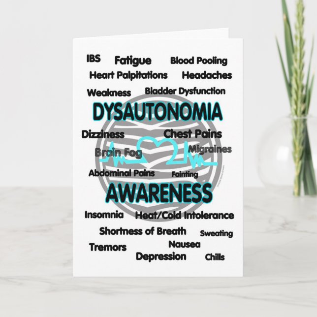 Carte Sensibilisation/Symptômes...Dysautonomie (Devant)