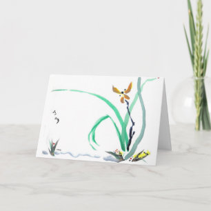 Carte sensible d'orchidée avec le proverbe