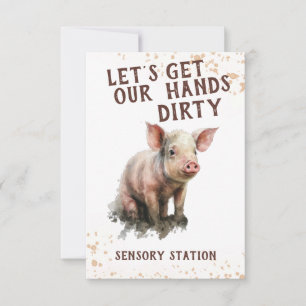 Carte Sensoriel animal de ferme rustique Jouer Signal d'