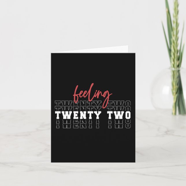 Carte Sentez vingt-deux cadeau de 22e anniversaire (Devant)