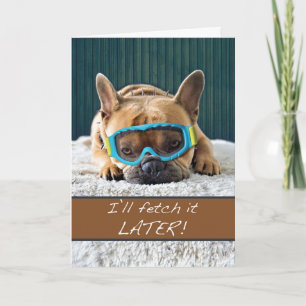 Carte Sentez-vous mieux bientôt avec Chien-chien françai
