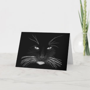 Carte Sentez-vous mieux bientôt Chat noir