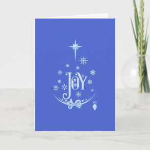 Carte Sentiment de joie traditionnel de Noël empreint de