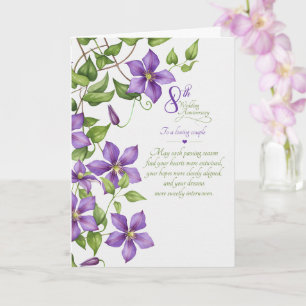 Carte sentimentale de 8e anniversaire de mariage C