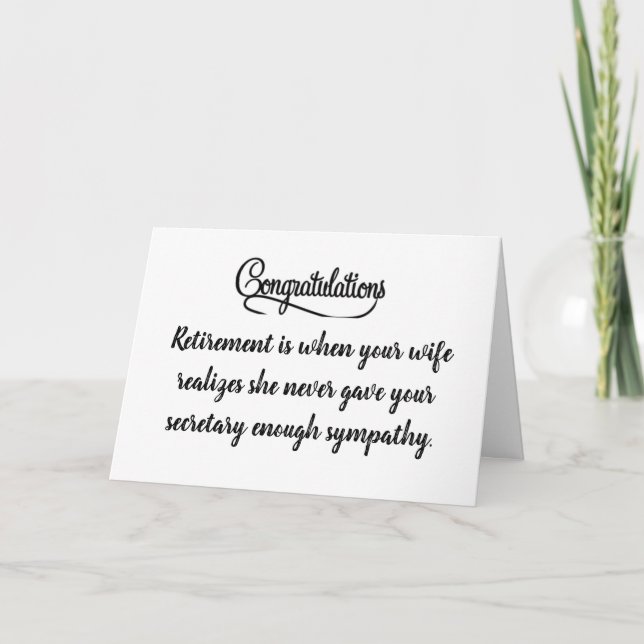 CARTE SENTIMENTS DE *RETRAITE* COMIQUES (Devant)