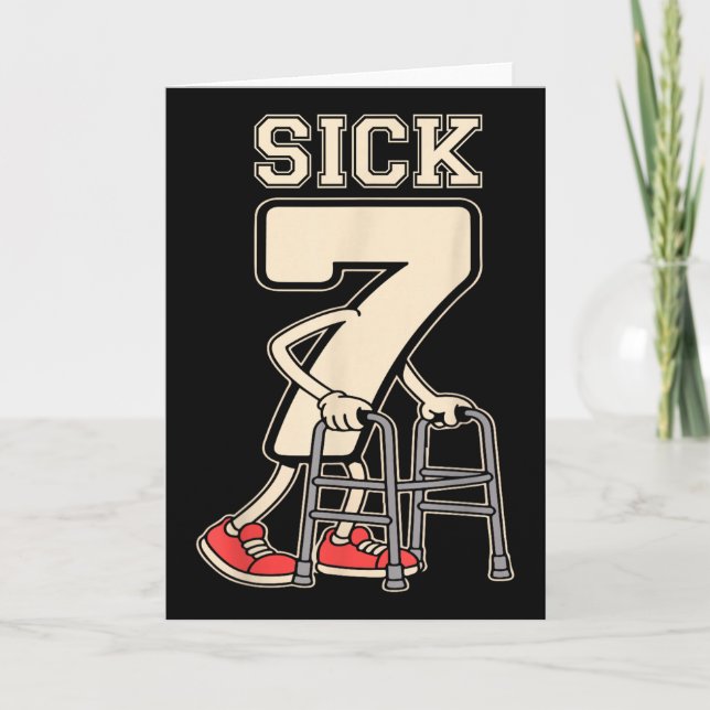 Carte Sept Malade Mème 67 Drôle Sept Malade 7 Avec Un Ch (Devant)