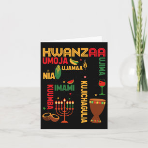 Carte Sept Principes de Kwanzaa Fier Africain-Américain