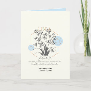 Carte Septembre à octobre Fleur de naissance Personnalis