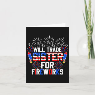 Carte Sera La Soeur Pour Fireworks Drôle 4 juillet