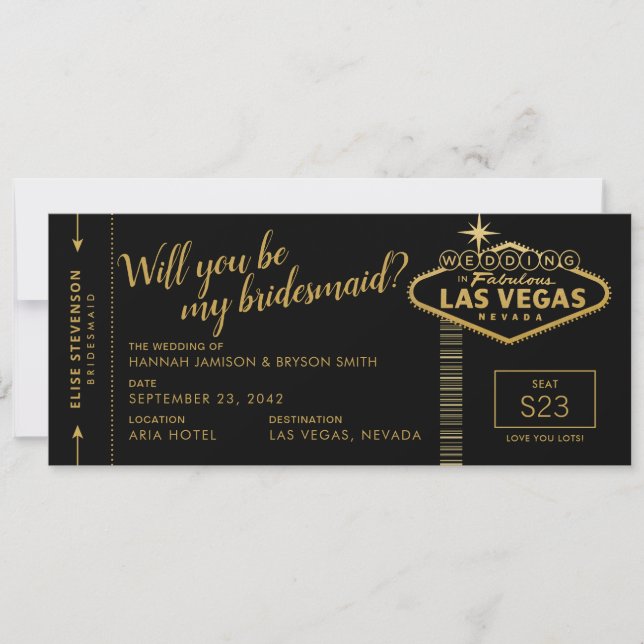 Carte Seras-tu ma Bridesmaid Las Vegas Destination ? (Devant)