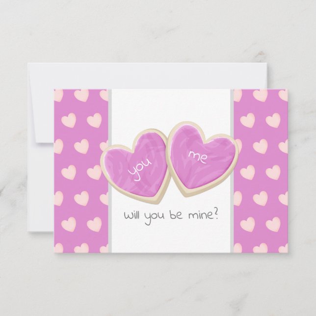 Carte seras-tu ma Saint-Valentin message de cookies (Devant)