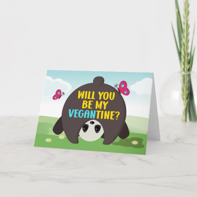 Carte Seras-tu mon vègétarien ?, Saint-Valentin végane  (Devant)