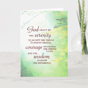 Carte Serenity Prayer