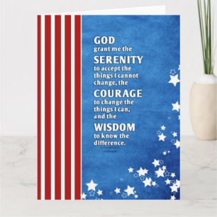 Carte Serenity Prayer : Patriotic USA, Strength/Recovery
